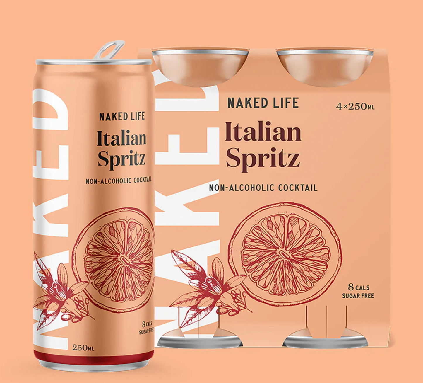 Naked Life Non Alcoholic Italian Spritz 250ml x 1 Can