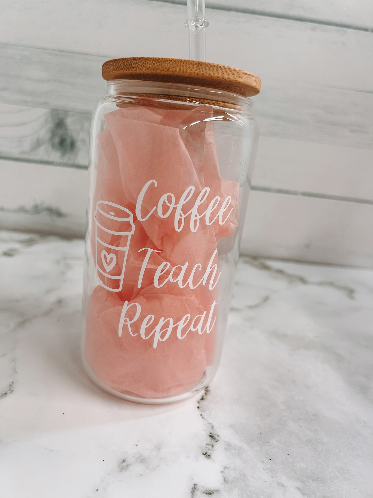 Reusable Iced Coffee Glass Cup